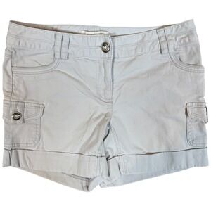 White House Black Market SZ 00 Cuffed Bermuda Shorts‎ Cargo Sparkles WHBM Y2K